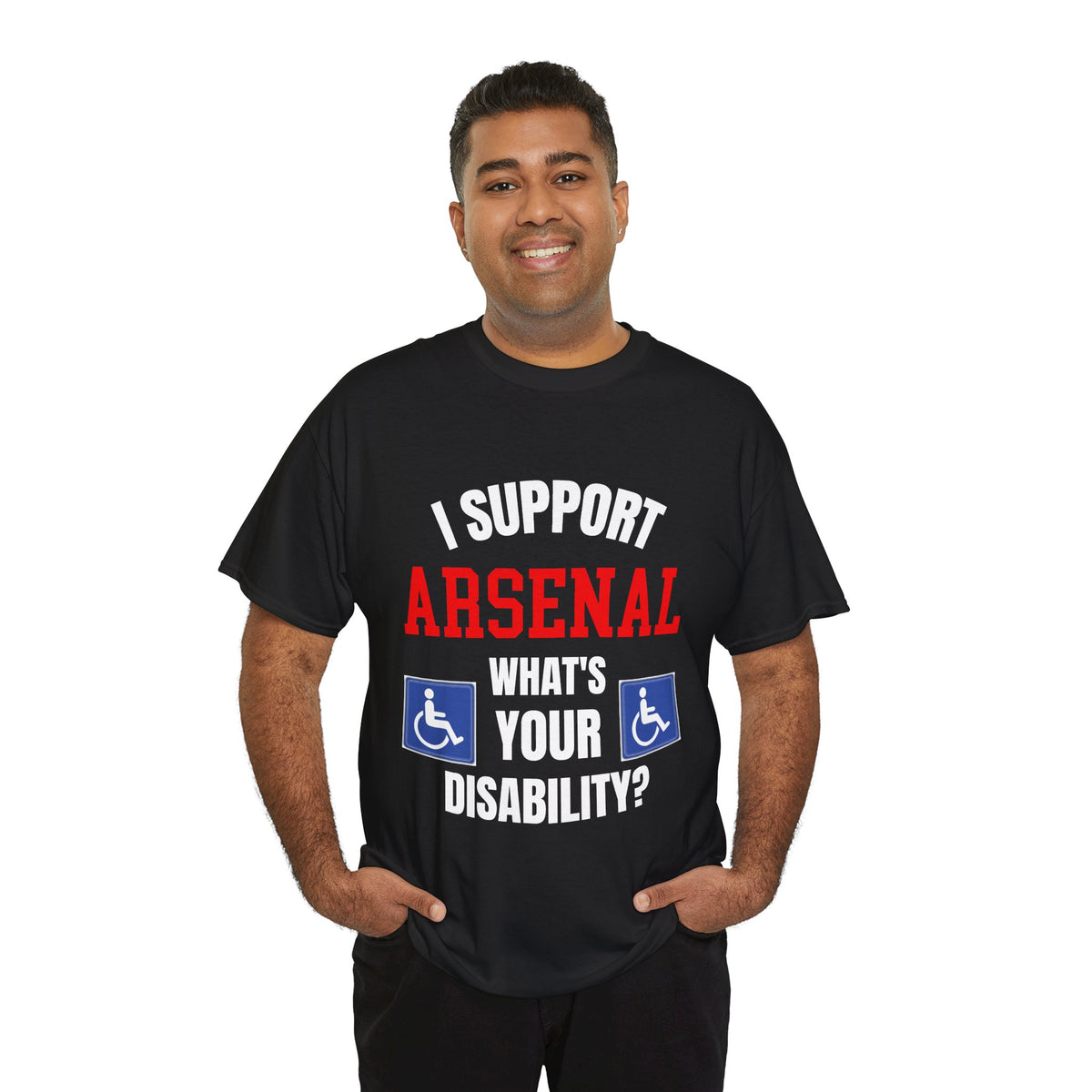 Arsenal Mug I Support Arsenal Whats Your Disability Funny Coffee Tea 11oz Gift for Football/Gunners Fans
