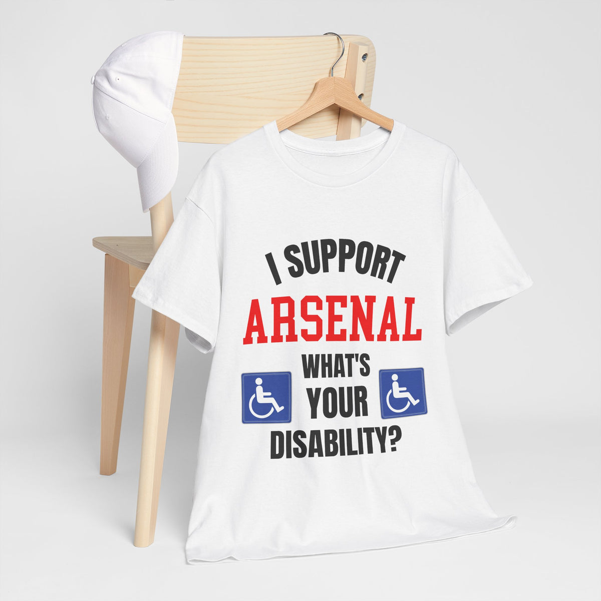 Arsenal Mug I Support Arsenal Whats Your Disability Funny Coffee Tea 11oz Gift for Football/Gunners Fans