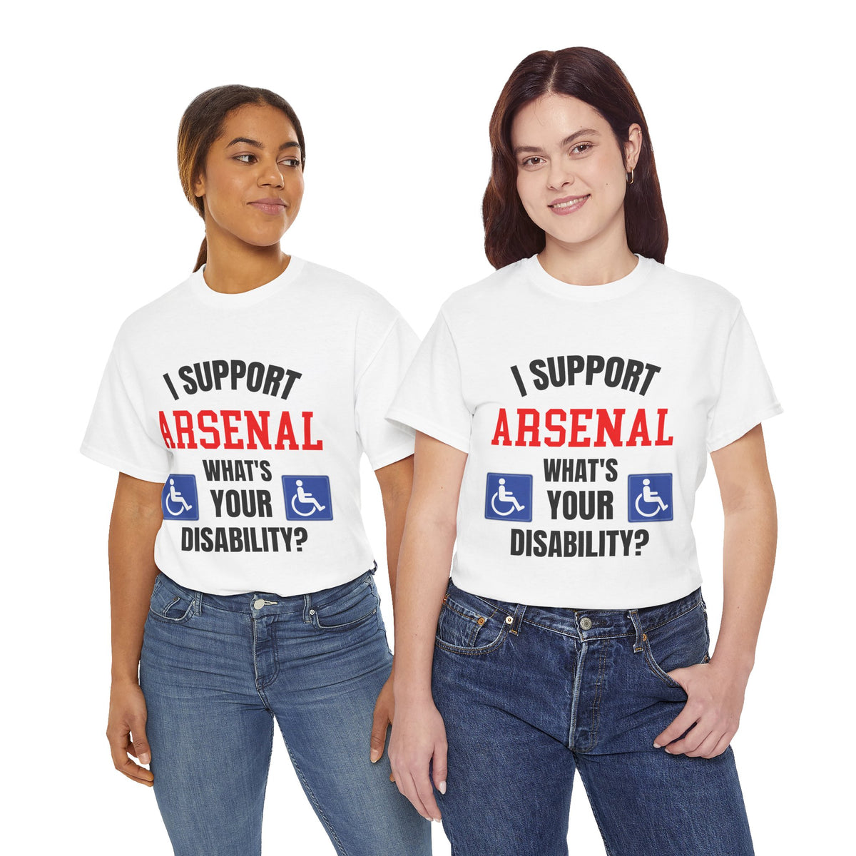 Arsenal Mug I Support Arsenal Whats Your Disability Funny Coffee Tea 11oz Gift for Football/Gunners Fans