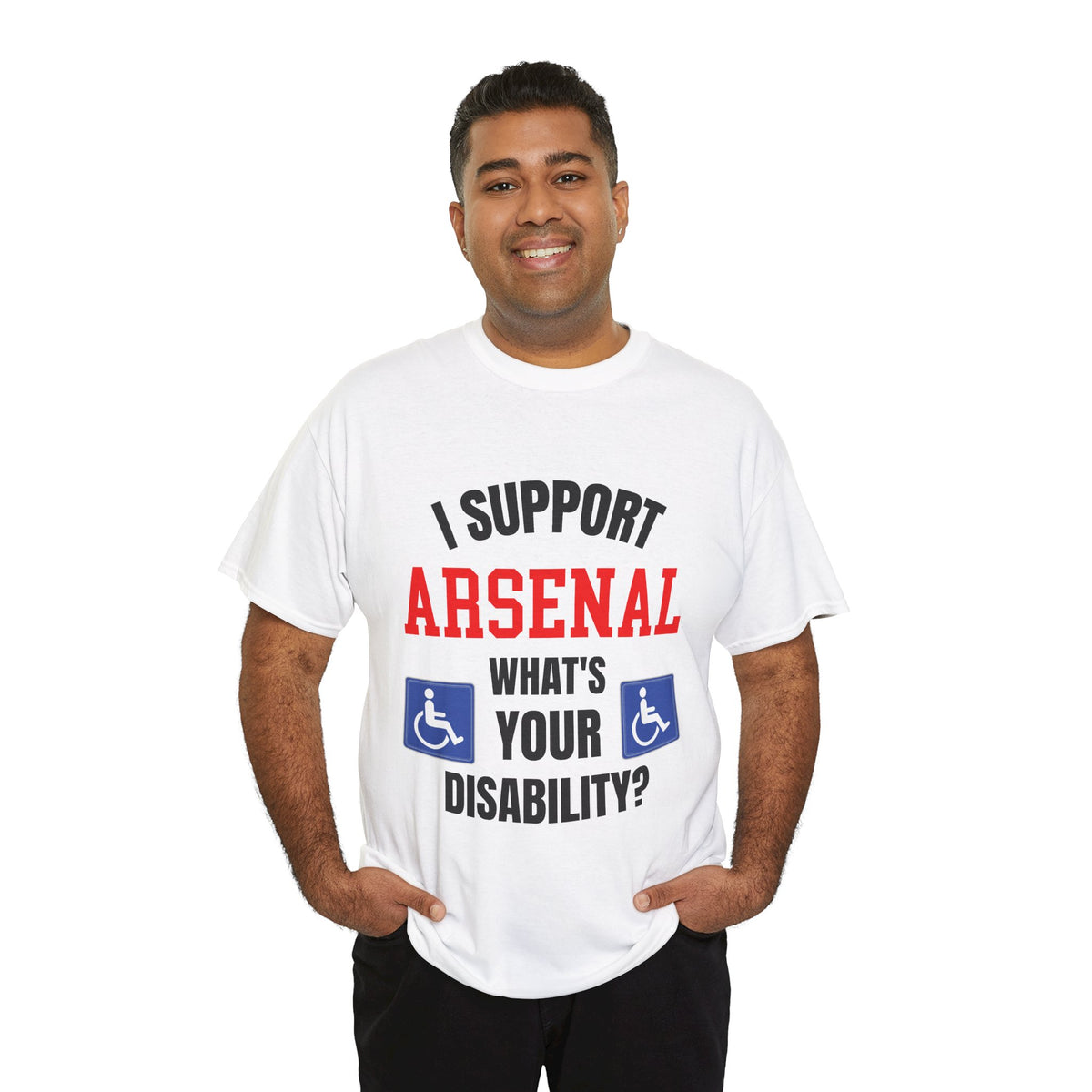 Arsenal Mug I Support Arsenal Whats Your Disability Funny Coffee Tea 11oz Gift for Football/Gunners Fans