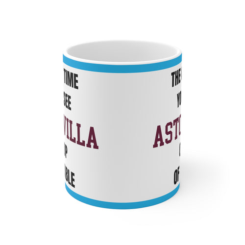 Aston Villa Mug – “Only time you'll see Villa on top of a table”, 11oz
